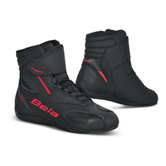 BELA MISSION WP STIVALI MOTO UOMO NERO ROSSO 