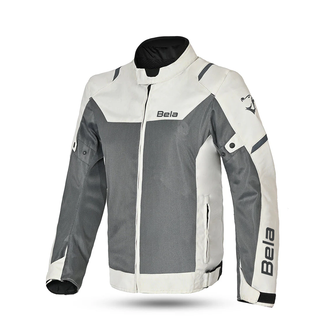 BELA MESH PRO GIACCA UOMO MOTO IN TESSUTO TRAFORATO ESTIVA GHIACCIO/GRIGIO 