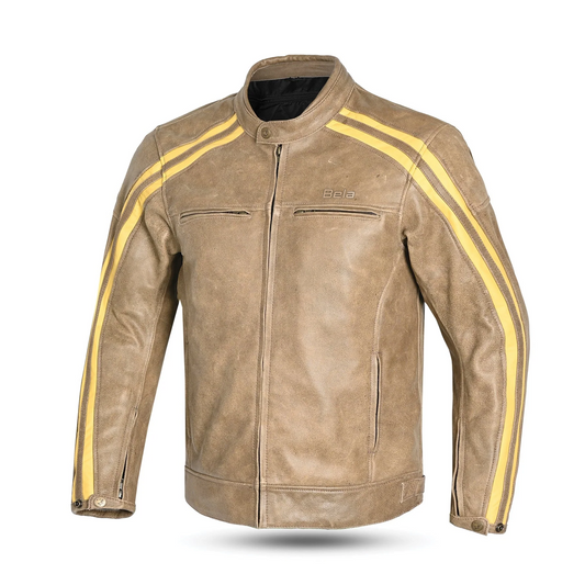 BELA NIGHT HAWK GIACCA UOMO MOTO IN PELLE BEIGE MARRONE – Yamoto.it