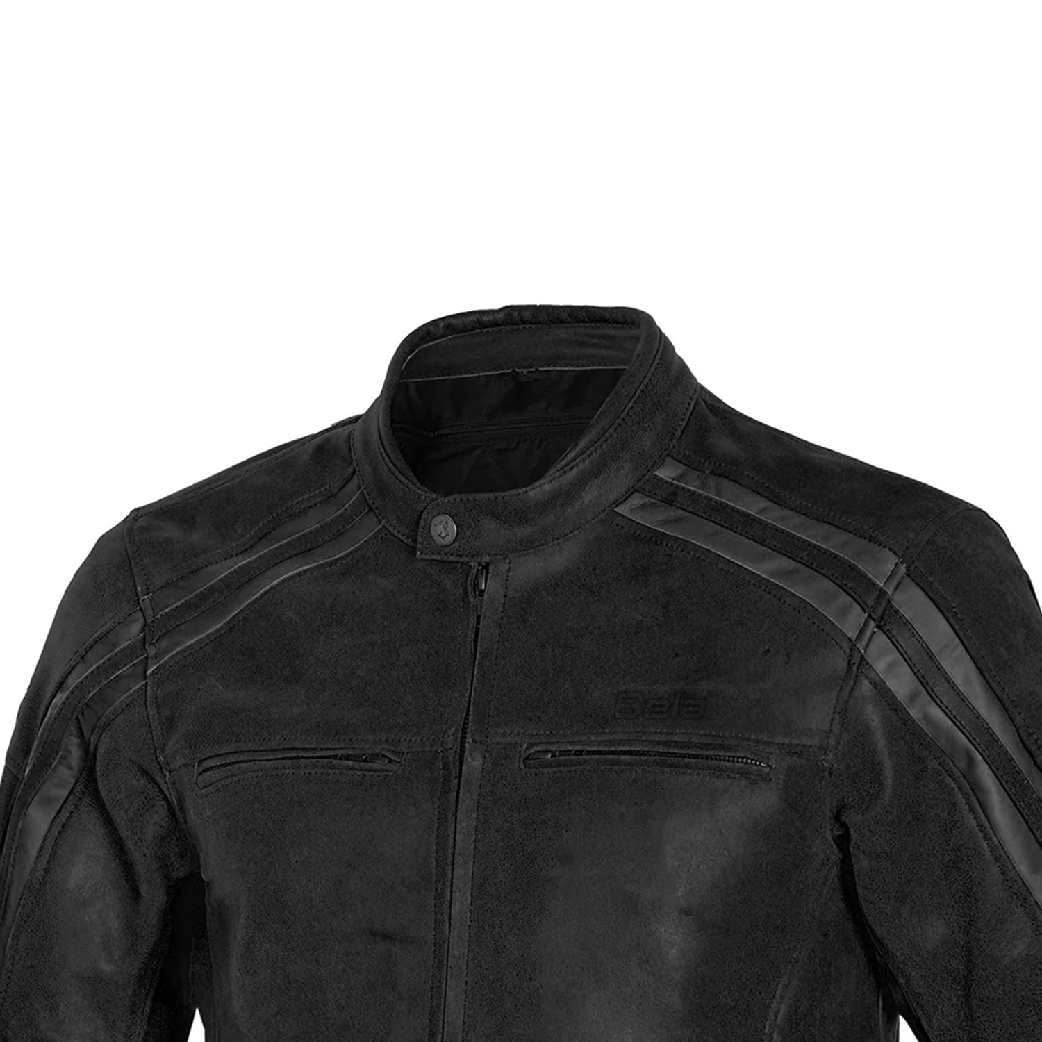 BELA NIGHT HAWK GIACCA MOTO IN PELLE NERO GRIGIO 