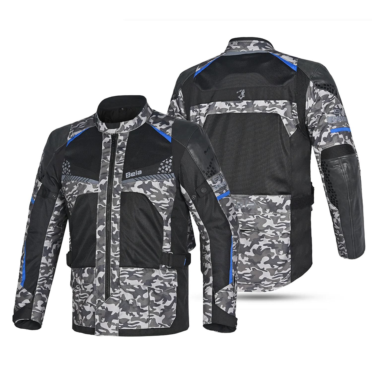 BELA ONSAKER GIACCA TRE STRATI TOURING UOMO NERO BLU CAMO 