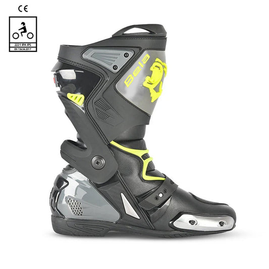 BELA RACE PRO STIVALI MOTO NERO/GRIGIO/GIALLO – Yamoto.it