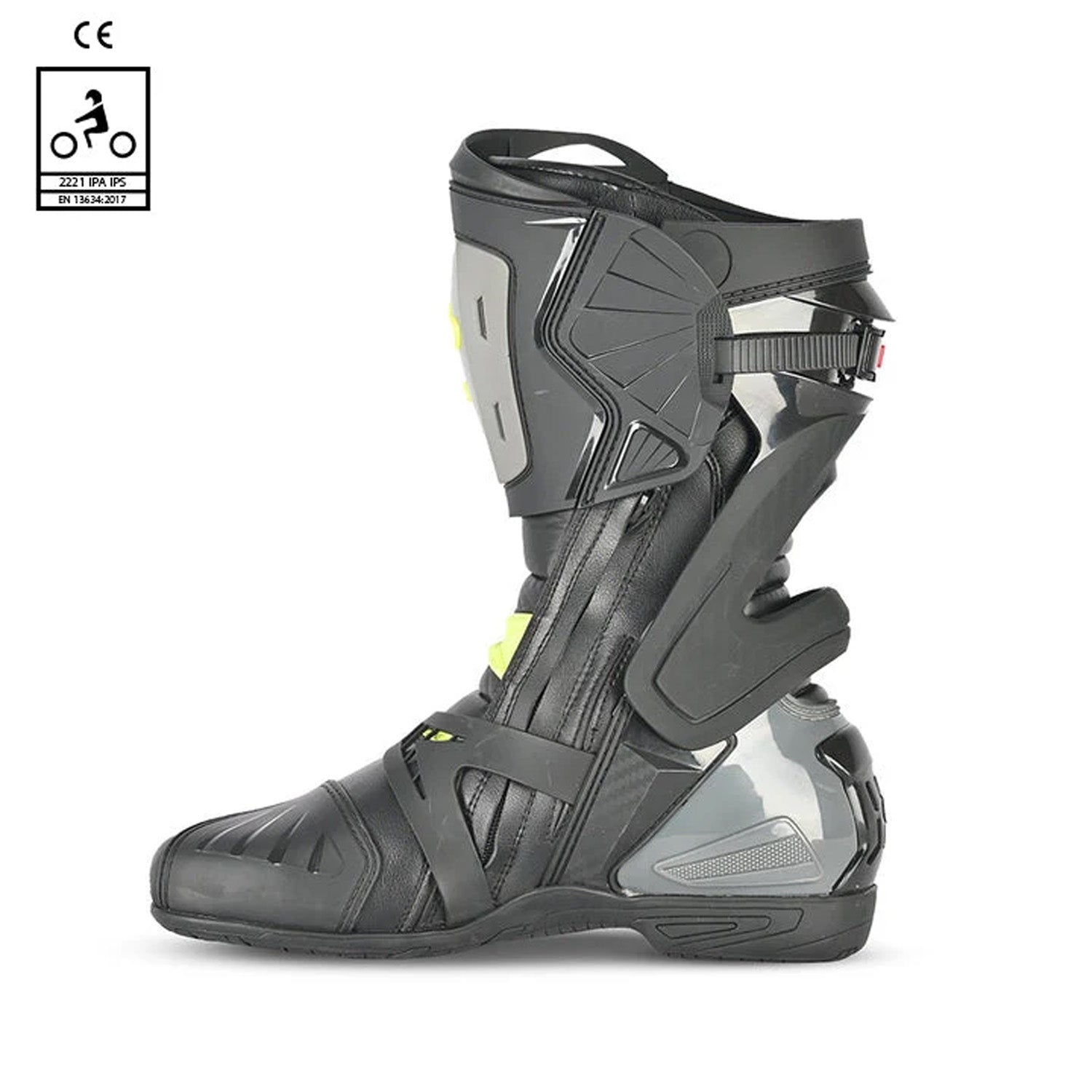 BELA RACE PRO STIVALI MOTO NERO/GRIGIO/GIALLO 