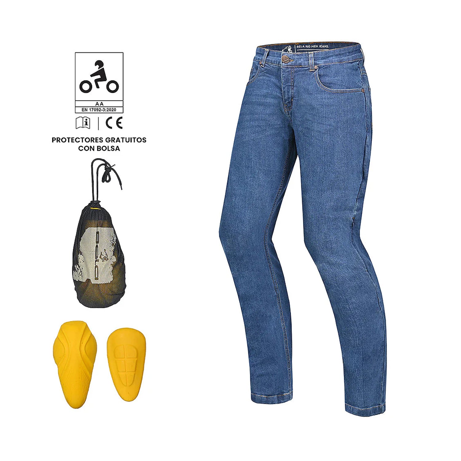BELA RIO PANTALONI DONNA JEANS BLU 