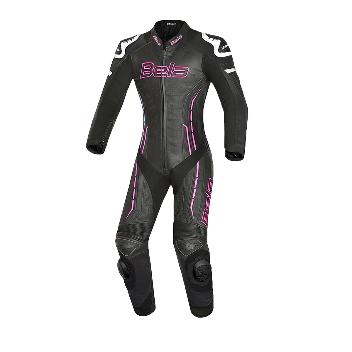 BELA ROCKET 1PC TUTA DONNA PELLE CANGURO MIX NERO ROSA 