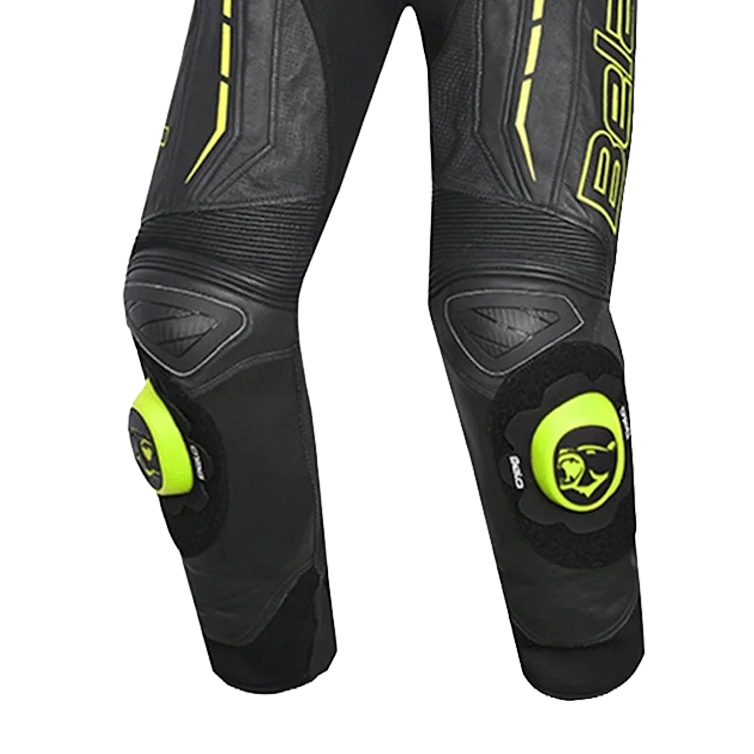 BELA ROCKET 1PC TUTA UOMO PELLE CANGURO MIX NERO GIALLO 
