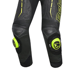 BELA ROCKET 1PC TUTA UOMO PELLE CANGURO MIX NERO GIALLO 