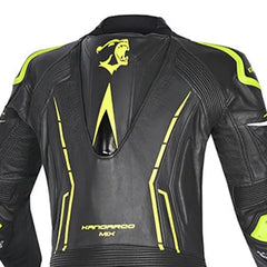 BELA ROCKET 1PC TUTA UOMO PELLE CANGURO MIX NERO GIALLO 