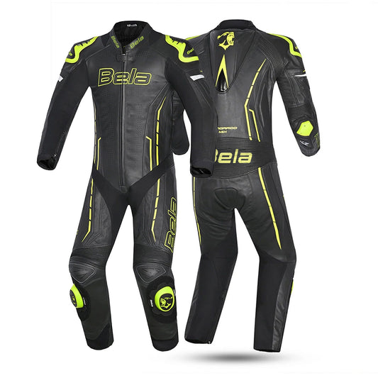 BELA ROCKET KANGROO MIX 1PC TUTA UOMO PELLE  NERO GIALLO – Yamoto.it
