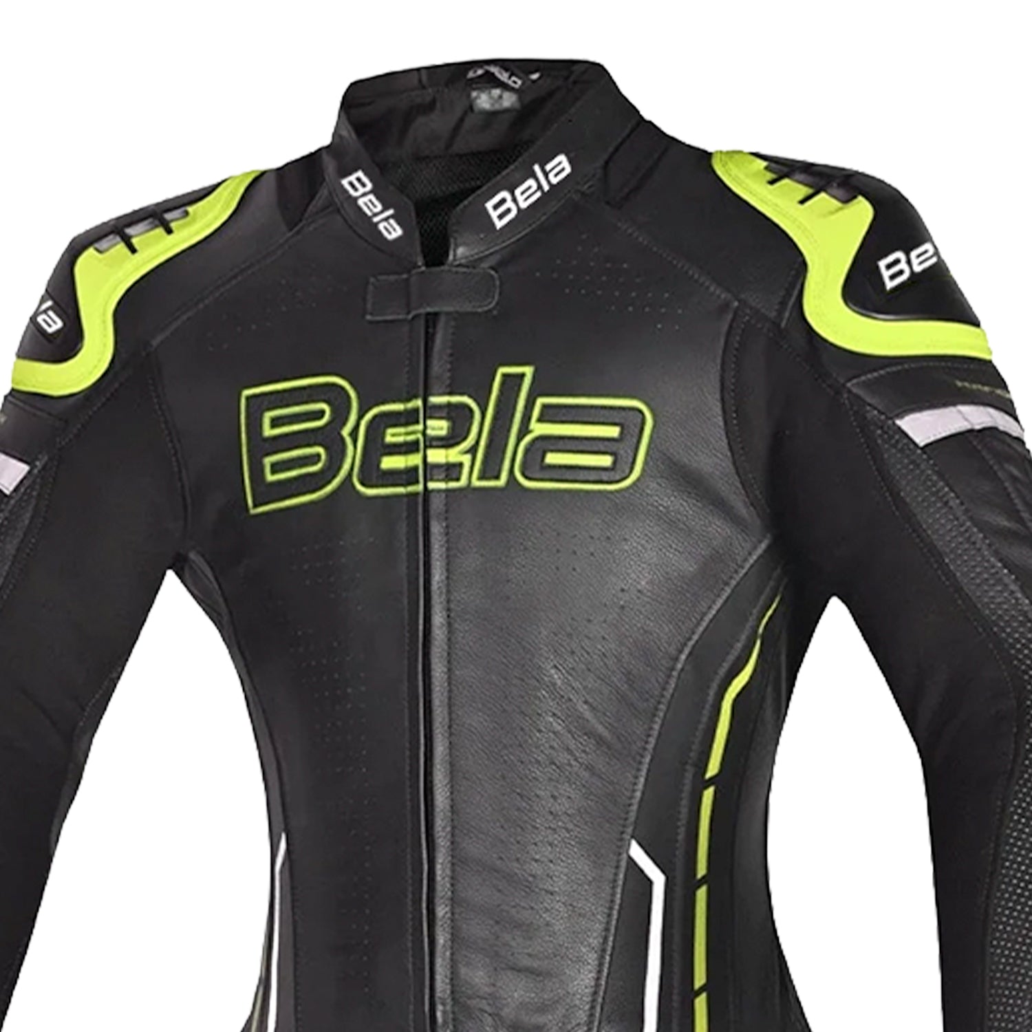 BELA ROCKET 2PC TUTA DONNA IN PELLE CANGURO MIX NERO GIALLO 