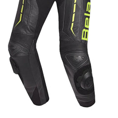 BELA ROCKET 2PC TUTA DONNA IN PELLE CANGURO MIX NERO GIALLO 