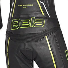 BELA ROCKET 2PC TUTA DONNA IN PELLE CANGURO MIX NERO GIALLO 