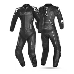 BELA ROCKET 2PC TUTA DONNA PELLE CANGURO MIX GRIGIO NERO 