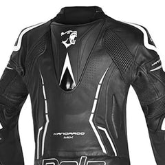 BELA ROCKET 2PC TUTA UOMO IN PELLE CANGAROO MIX NERO BIANCO 
