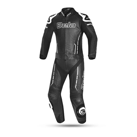 Bela Rocket Black White 2PC Men's Leather Suits Kangaroo Mix – Yamoto.it