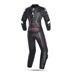 BELA ROCKET KANGROO MIX 2PC TUTA DONNA IN PELLE BIANCO NERO ROSA 