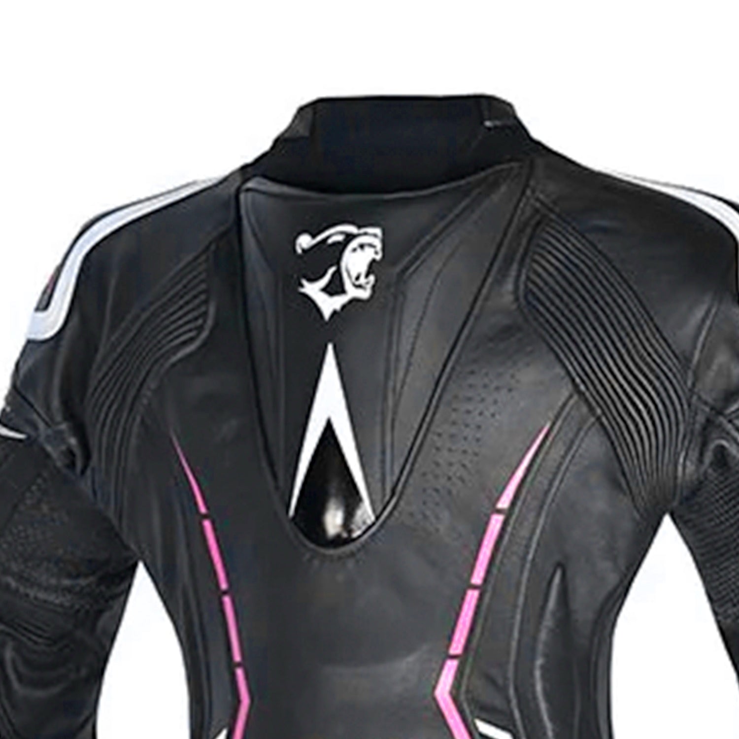 BELA ROCKET KANGROO MIX 2PC TUTA DONNA IN PELLE BIANCO NERO ROSA 