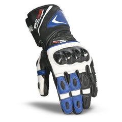 BELA ROCKET LONG GUANTO MOTOCICLISTA NERO/BLUE/BIANCO 