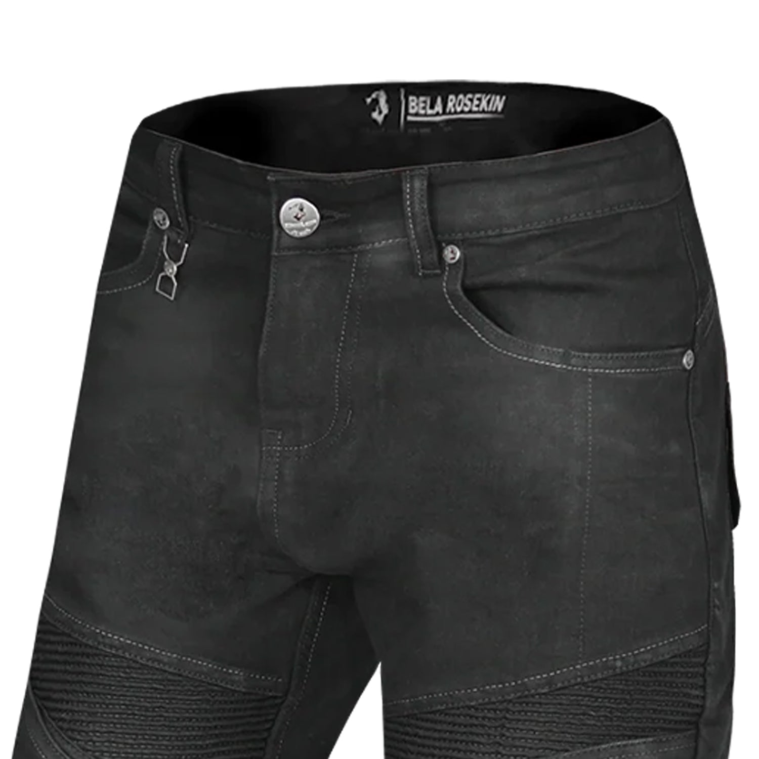 BELA ROSEKIN PANTALONI DONNA VAQUERIO JEANS NERO 