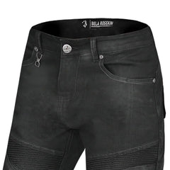 BELA ROSEKIN PANTALONI DONNA VAQUERIO JEANS NERO 
