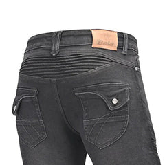 BELA ROSEKIN PANTALONI DONNA JEANS 30L NERO SPRAY 