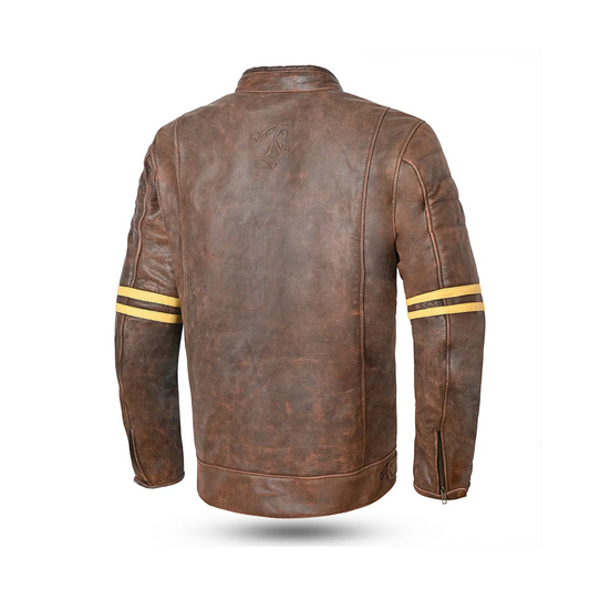 BELA ROYAL RIDER GIACCA IN PELLE VINTAGE MARRONE/BEIGE – Yamoto.it