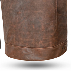 BELA ROYAL RIDER GIACCA IN PELLE VINTAGE MARRONE/BEIGE 