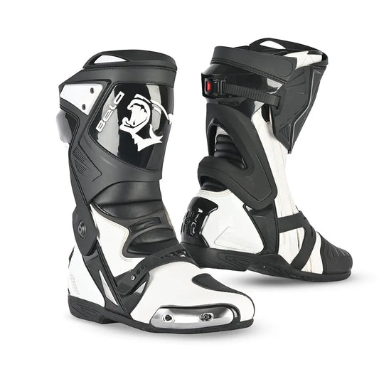 BELA Race Pro Staveli de Moto Blanco Nero over view