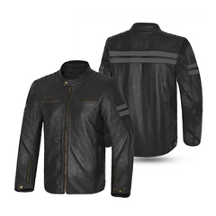 BELA GIACCA PELLE STARK 4 STAGIONI NERO/GRIS 