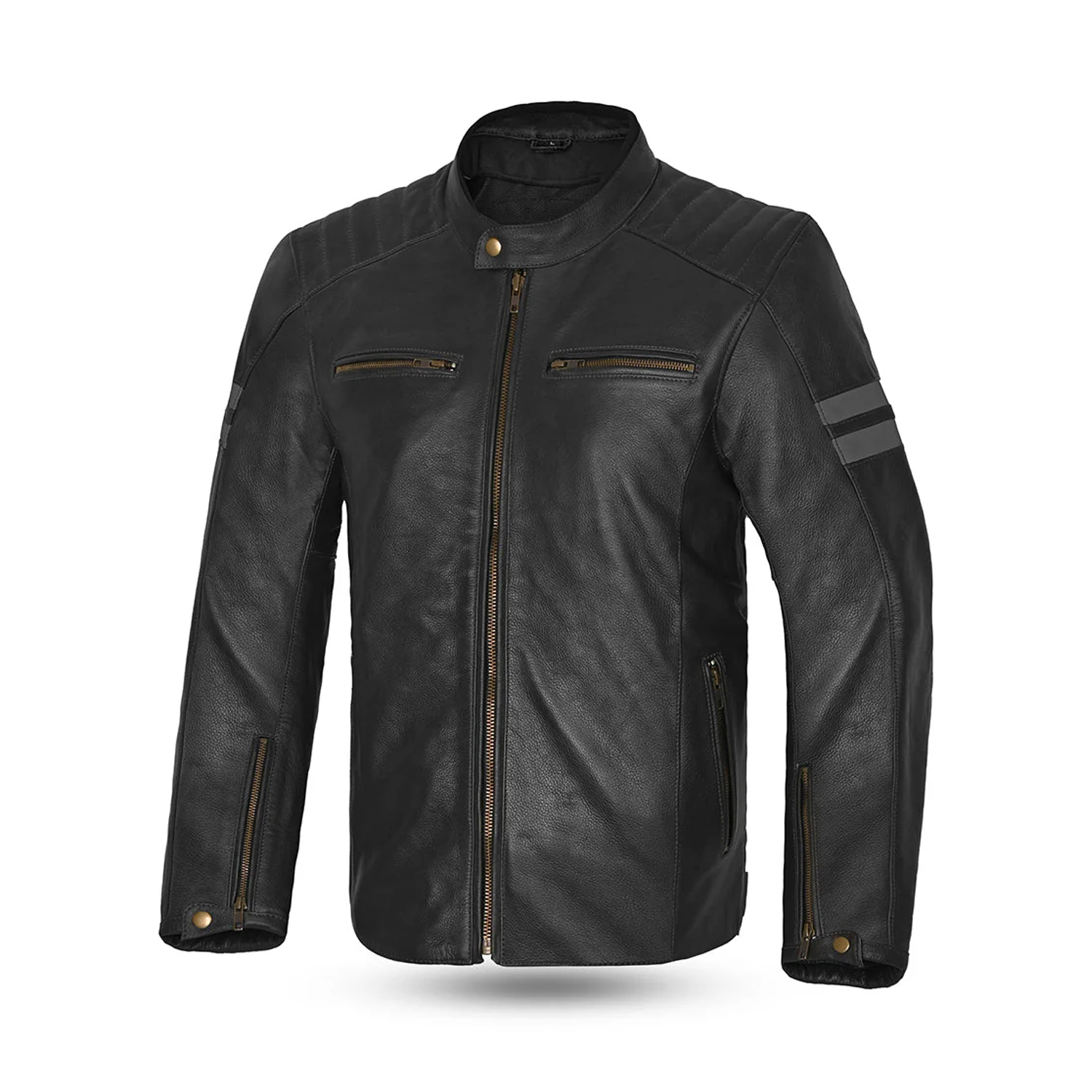 BELA GIACCA PELLE STARK 4 STAGIONI NERO/GRIS 