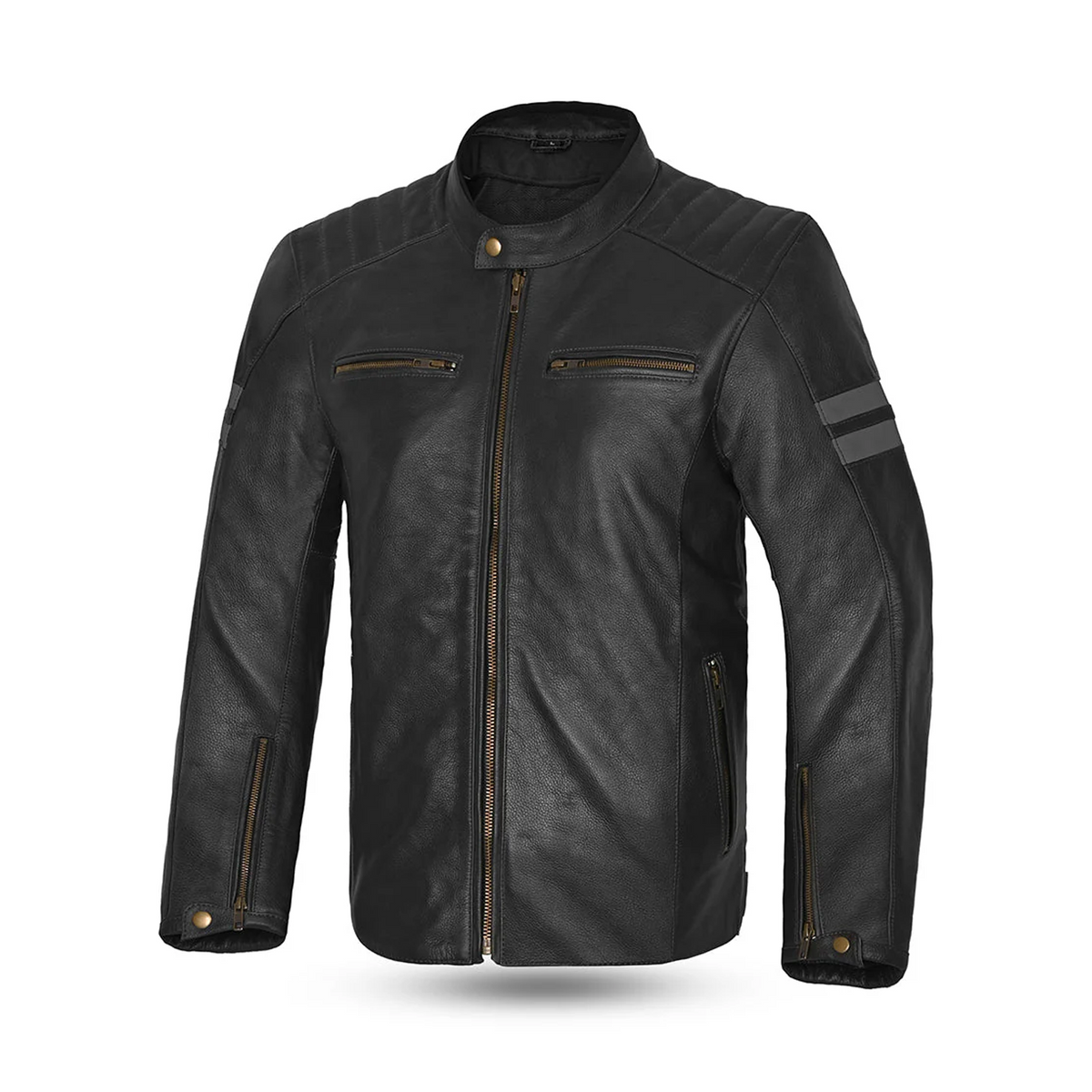 BELA GIACCA PELLE STARK 4 STAGIONI NERO/GRIS 