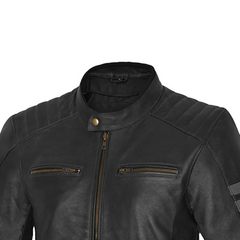 BELA GIACCA PELLE STARK 4 STAGIONI NERO/GRIS 