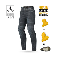 BELA STREET LADY PANTALONI DONNA VAQUERO JEANS NERO 