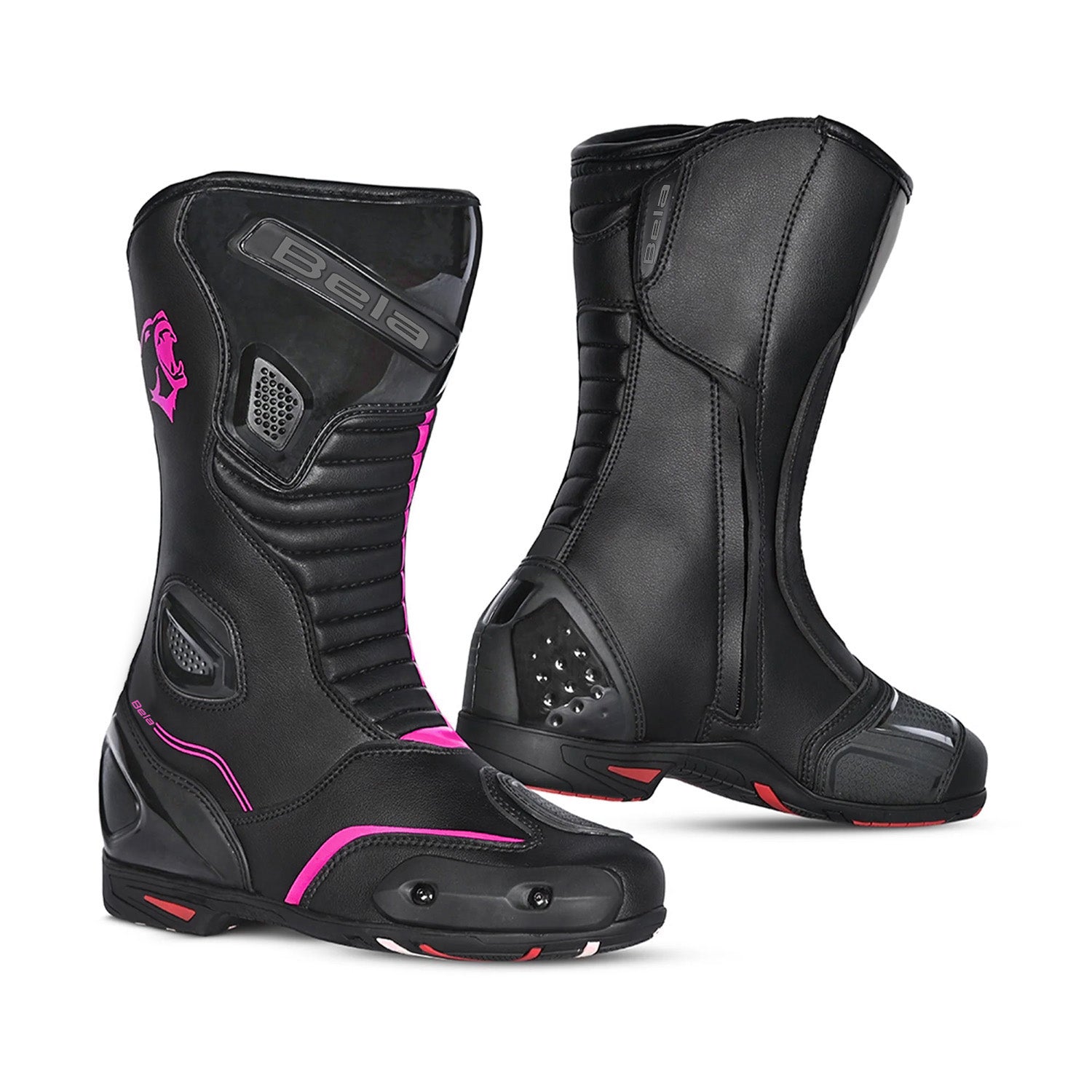 BELA STRIP STIVALI DONNA SPORTIVO NERO ROSA 