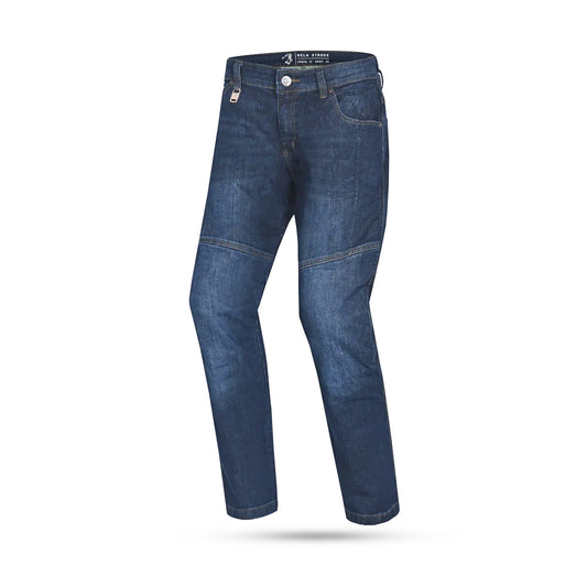 Pantalones de moto con protección contra accidentes cerebrovasculares BELA - Azul – Yamoto.it