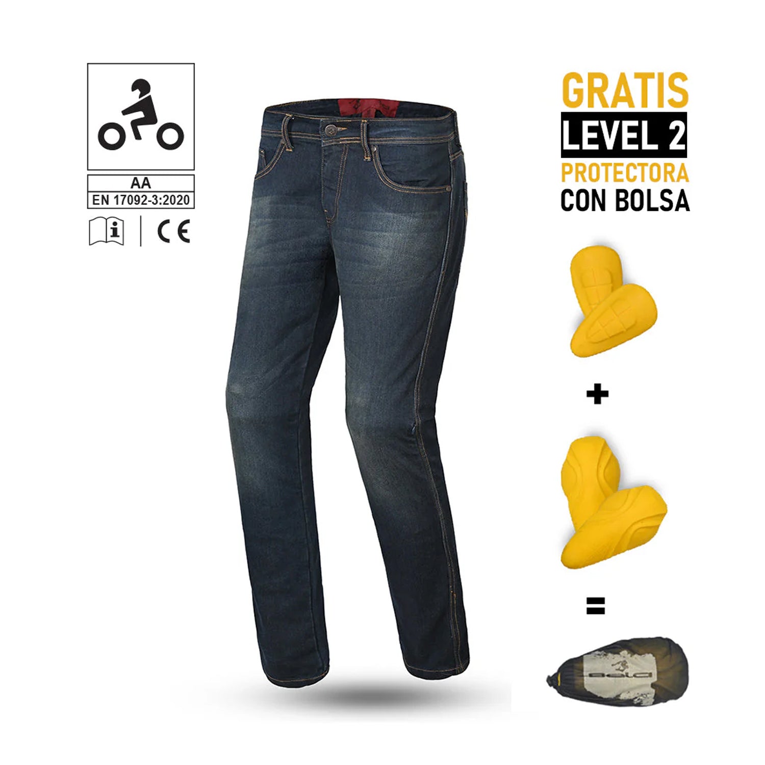 BELA TOUGH RIDER PANTALONI UOMO VINRAGE JEANS CASUALE BLU 