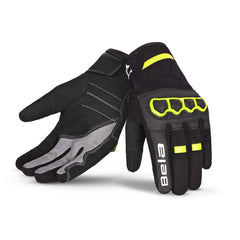 BELA TRACKER GUANTI UOMO INVERNALI MOTO NERO/GIALLO FLUOR 