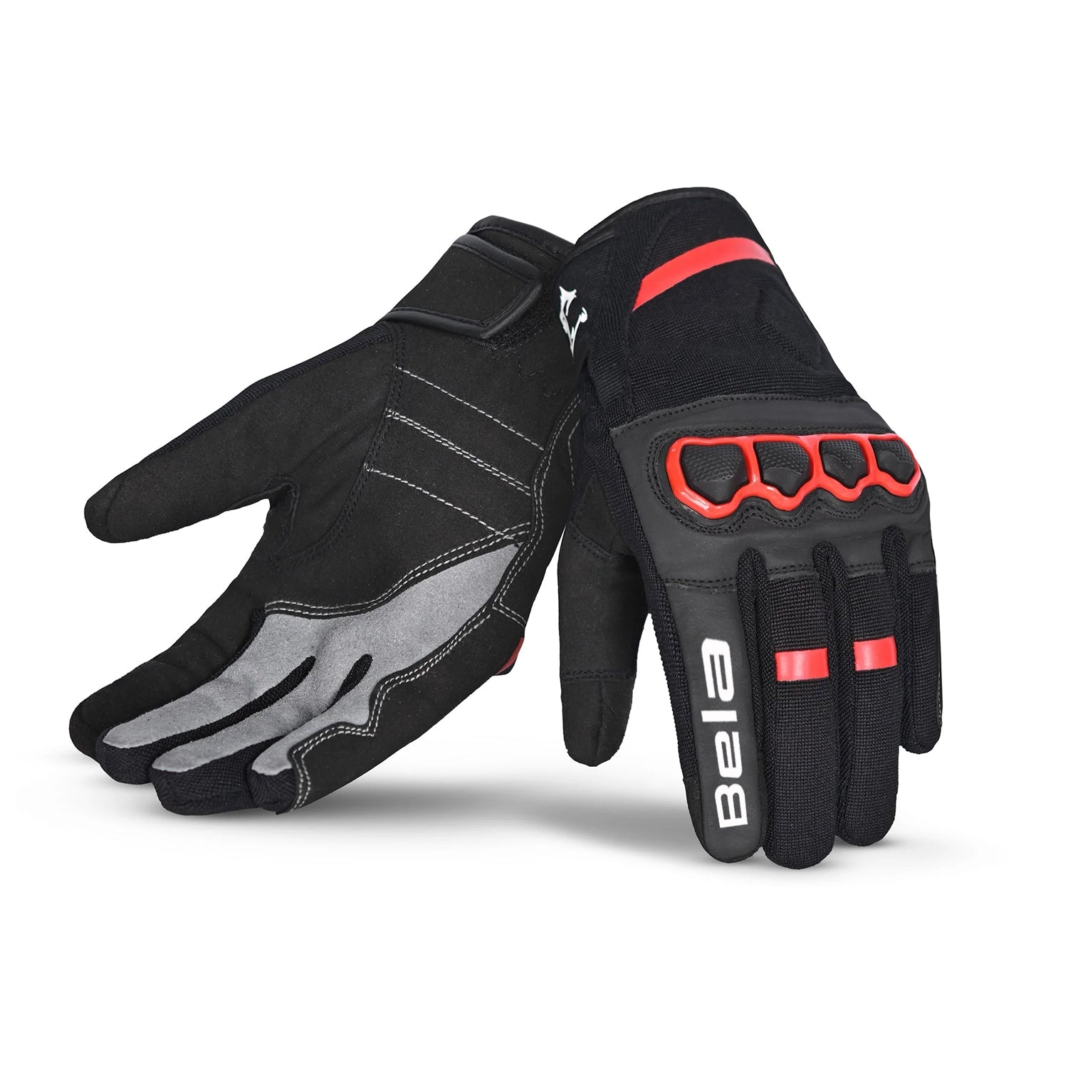 BELA TRACKER GUANTI UOMO INVERNALI MOTO NERO/ROSSO 