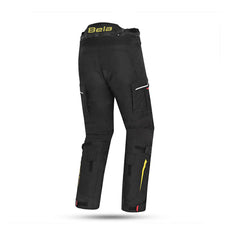 BELA TRANSFORMER PANTALONI UOMO MOTO TESSUTO NERO GIALLO FLUO 