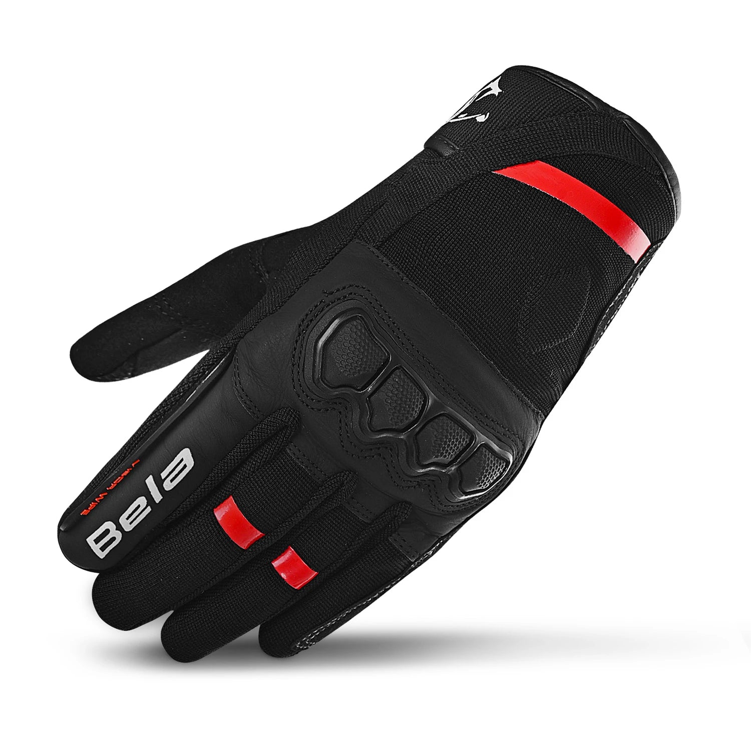 BELA TRACKER WP GUANTI DI MOTO DONNA TESSILE NERO ROSSO 