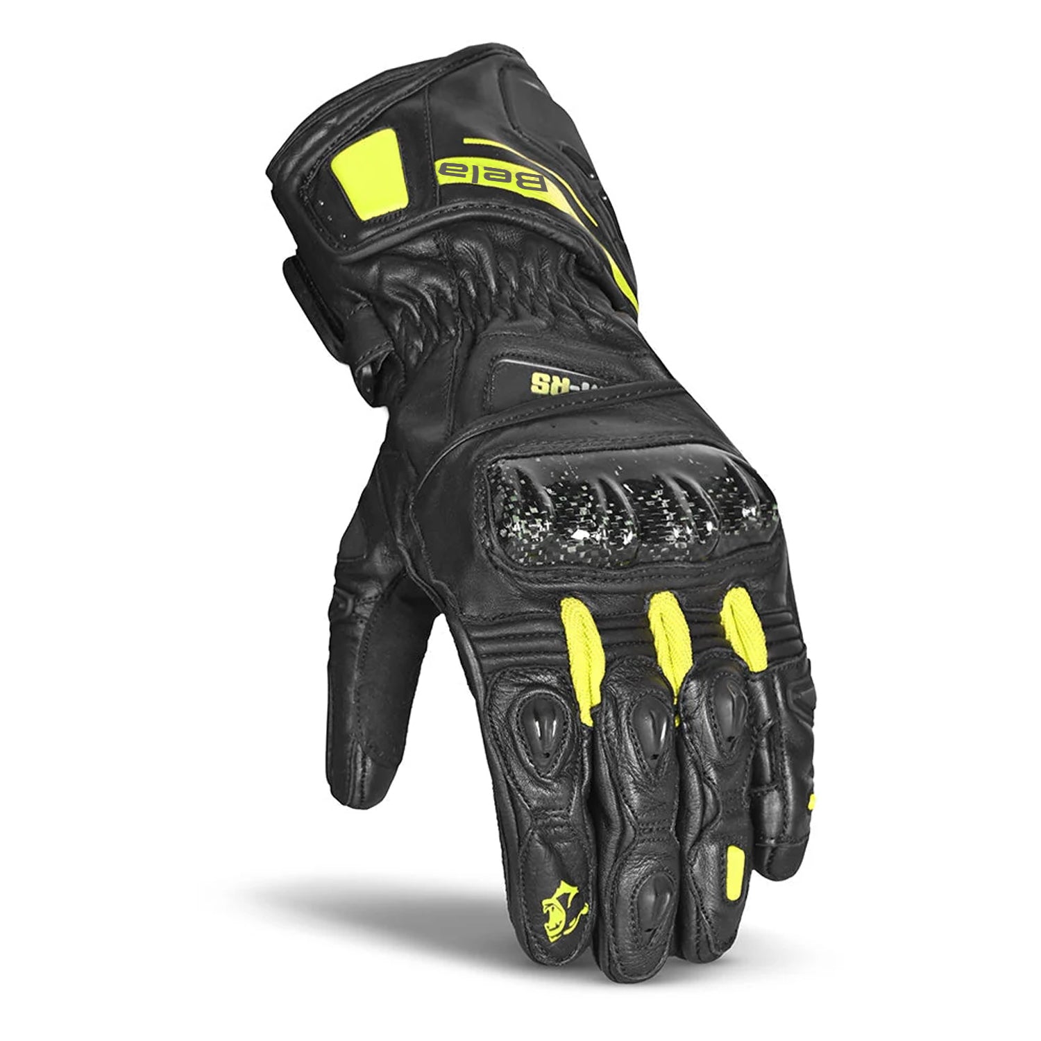 BELA VENOM RS GUANTI DONNA CORSA NERI / FLUORESCENTE GIALLO 