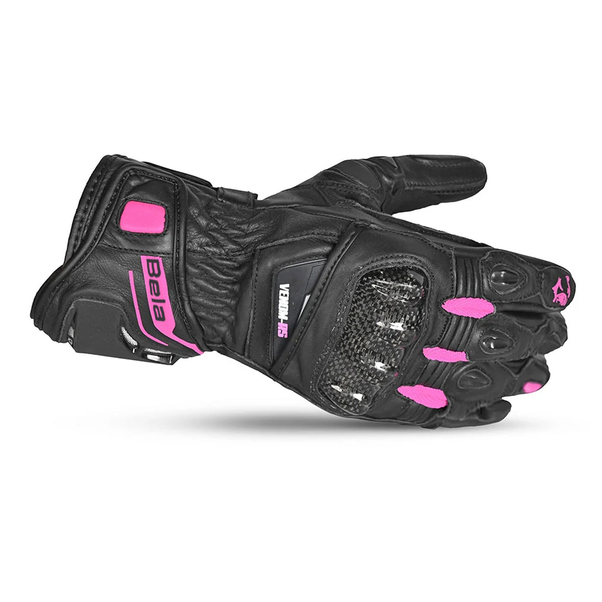 BELA VENOM RS GUANTI DONNA CORSA NERO/ROSA 