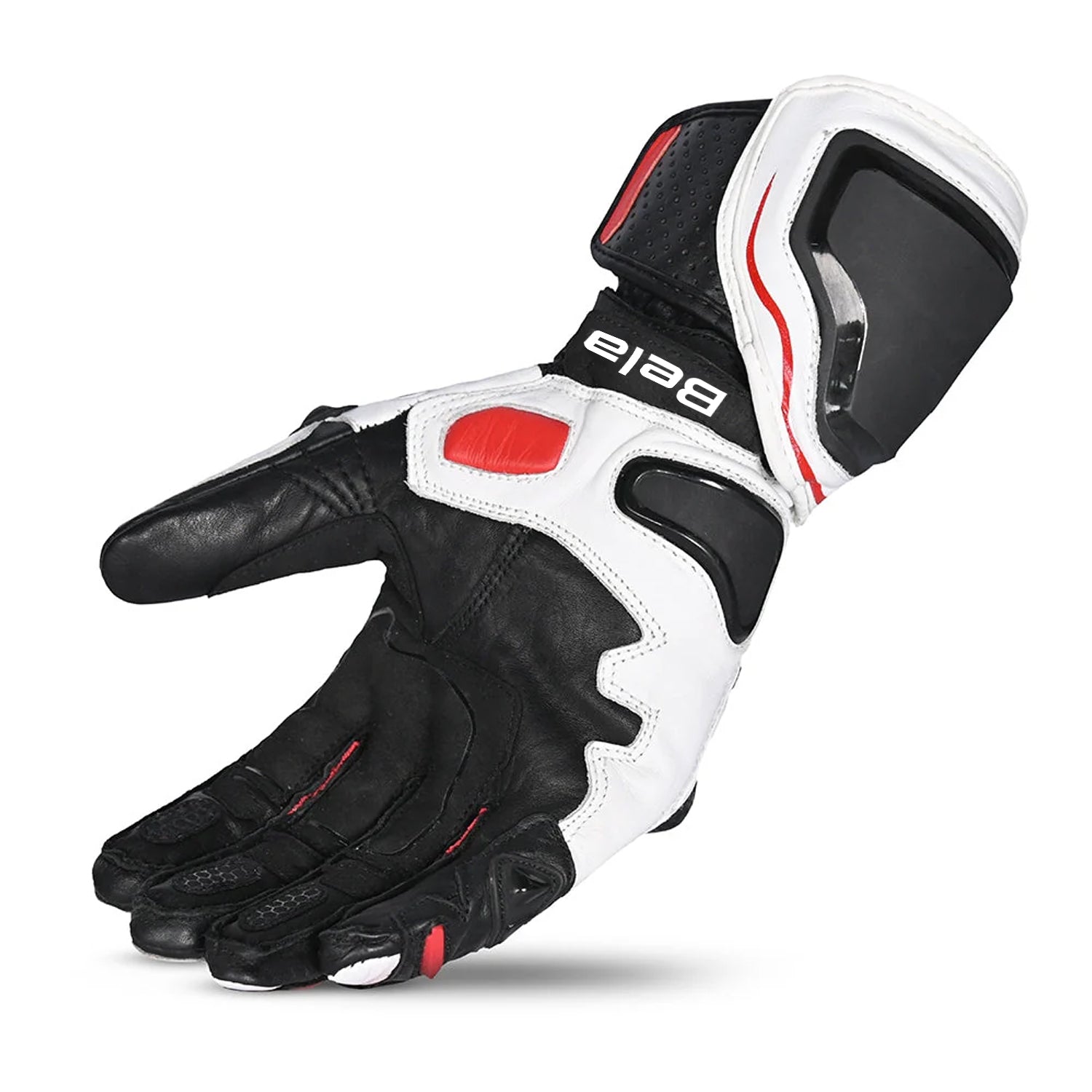 BELA VENOM RS GUANTI UOMO CORSA BIANCO NERO ROSSO 