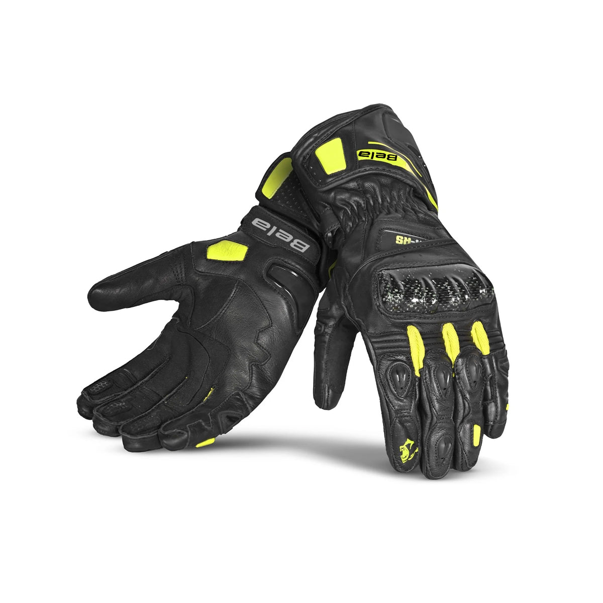 BELA VENOM RS GUANTI UOMO CORSA NERI / FLUORESCENTE GIALLO 