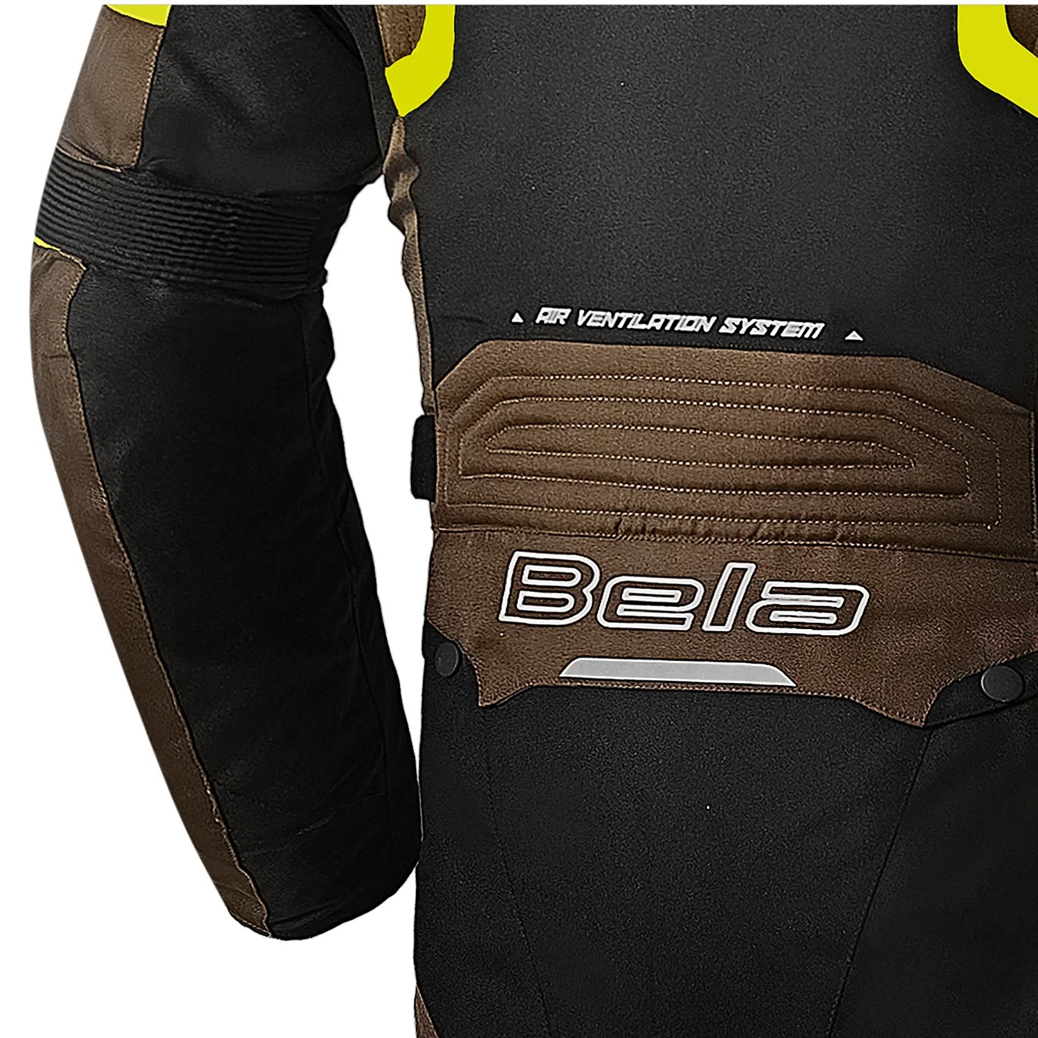 BELA WATSON GIACCA DI MOTO UOMO NERO MARRONE GIALLO 