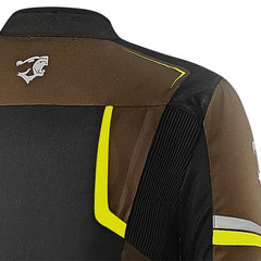 BELA WATSON GIACCA DI MOTO UOMO NERO MARRONE GIALLO 