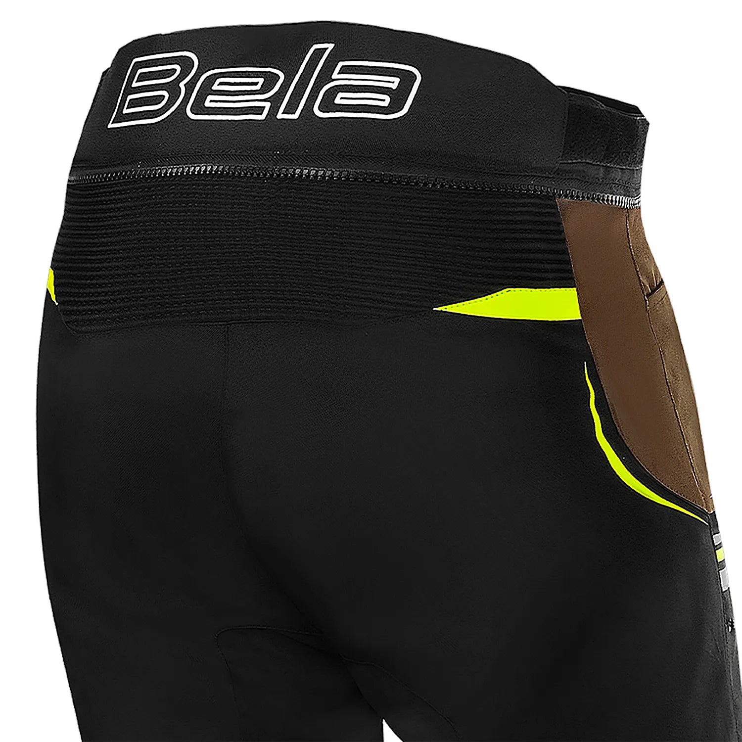BELA WATSON TESSILE TURISMO PANTALONI DI MOTO UOMO NERO MARRONE GIALLO BIANCO 