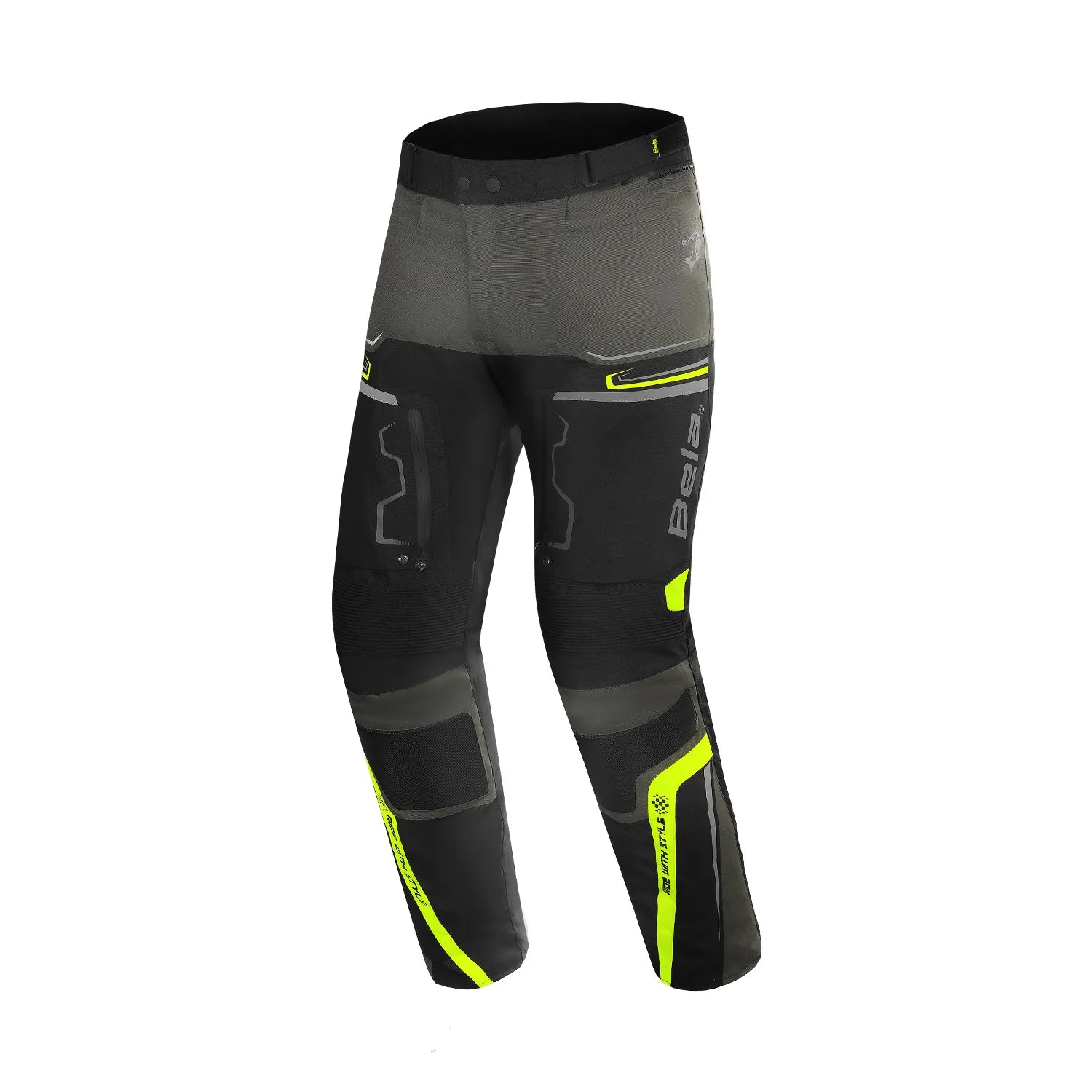 BELA WATSON PANTALONI DE MOTO VERDE NERO 