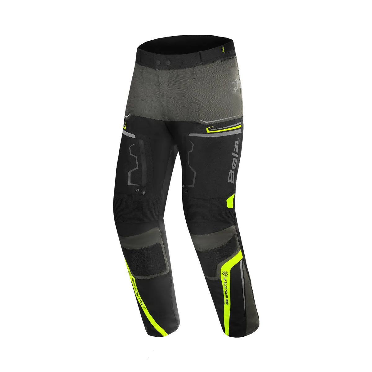 BELA WATSON PANTALONI DE MOTO VERDE NERO 