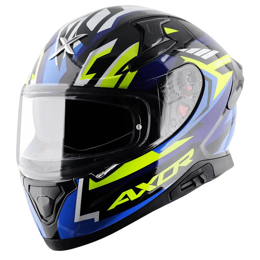 AXOR Helmets APEX STREAK CASCHI INTEGRALE NERO BLU – Yamoto.it